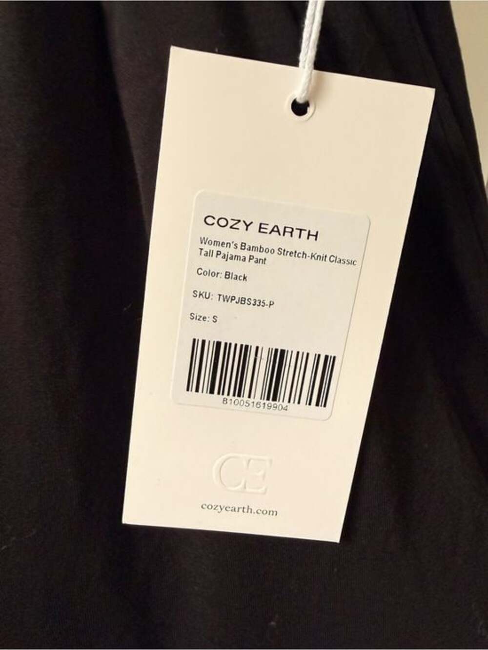 Cozy Earth Bamboo Stretch-Knit Pajama Pant in black - Small TALL NWT - Picture 5 of 5